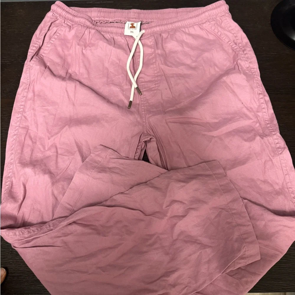 Pink Drawstring Men Pants - Picture 3 of 5
